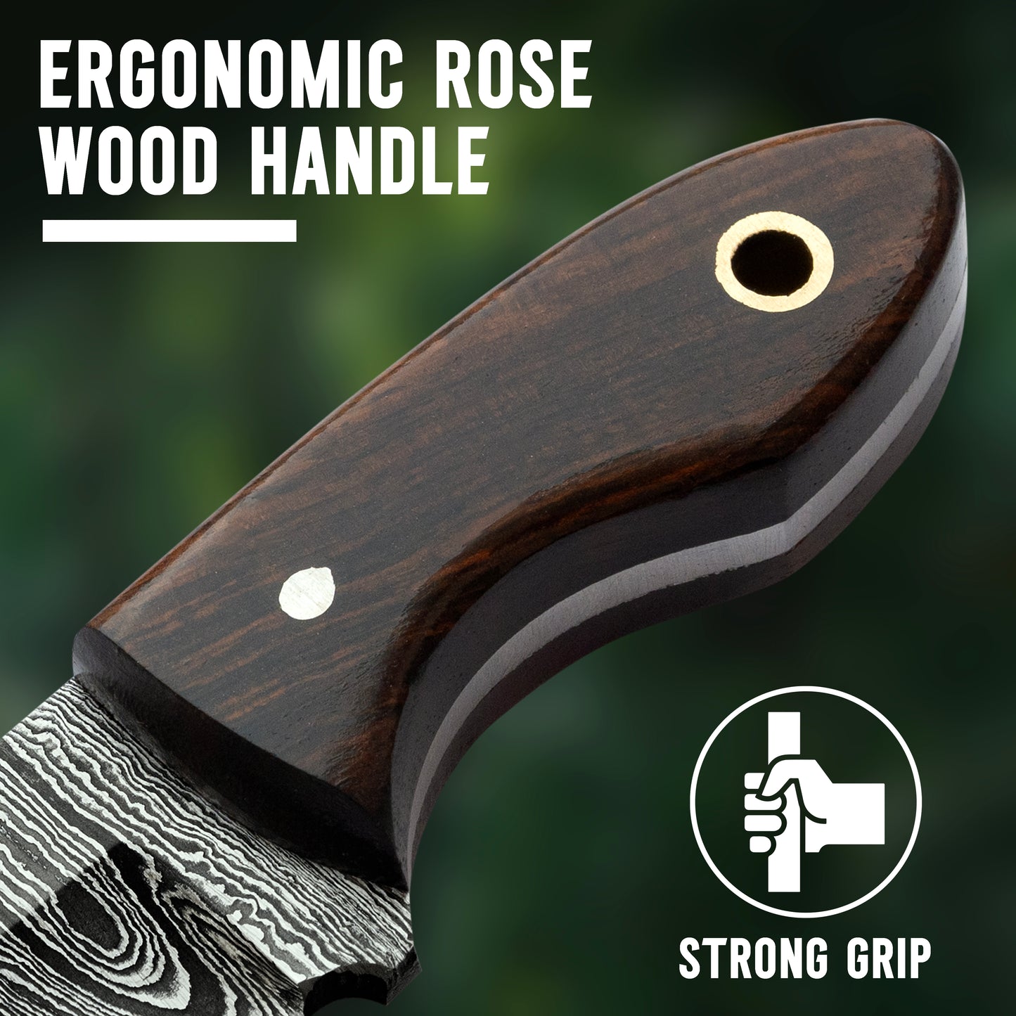 Handmade Damascus Neck Knife, Utility Knife For EDC