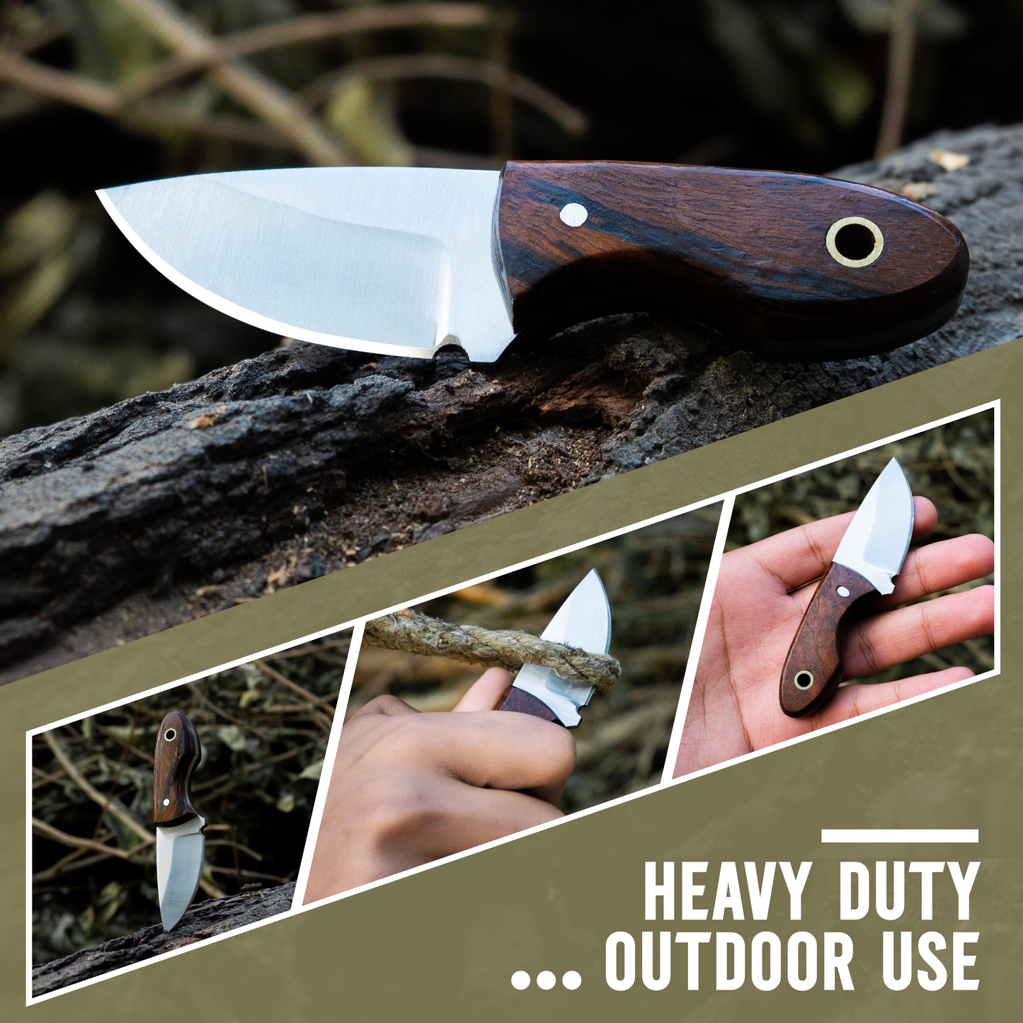 Handmade Steel Neck Knife, Utility Knife For EDC