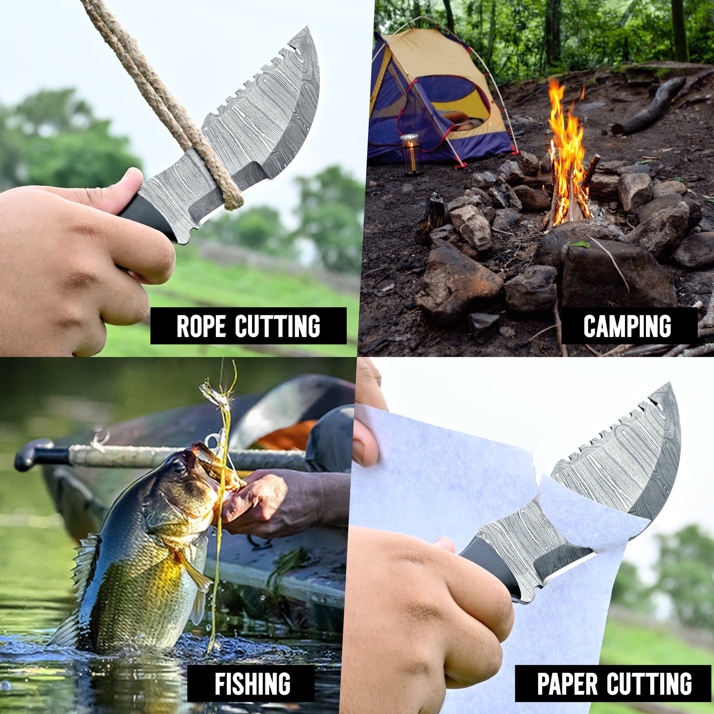 11.00 Inch Tracker Knife-Fixed Blade, Full Tang, Survival, Hunting Knife-Tactical Knife