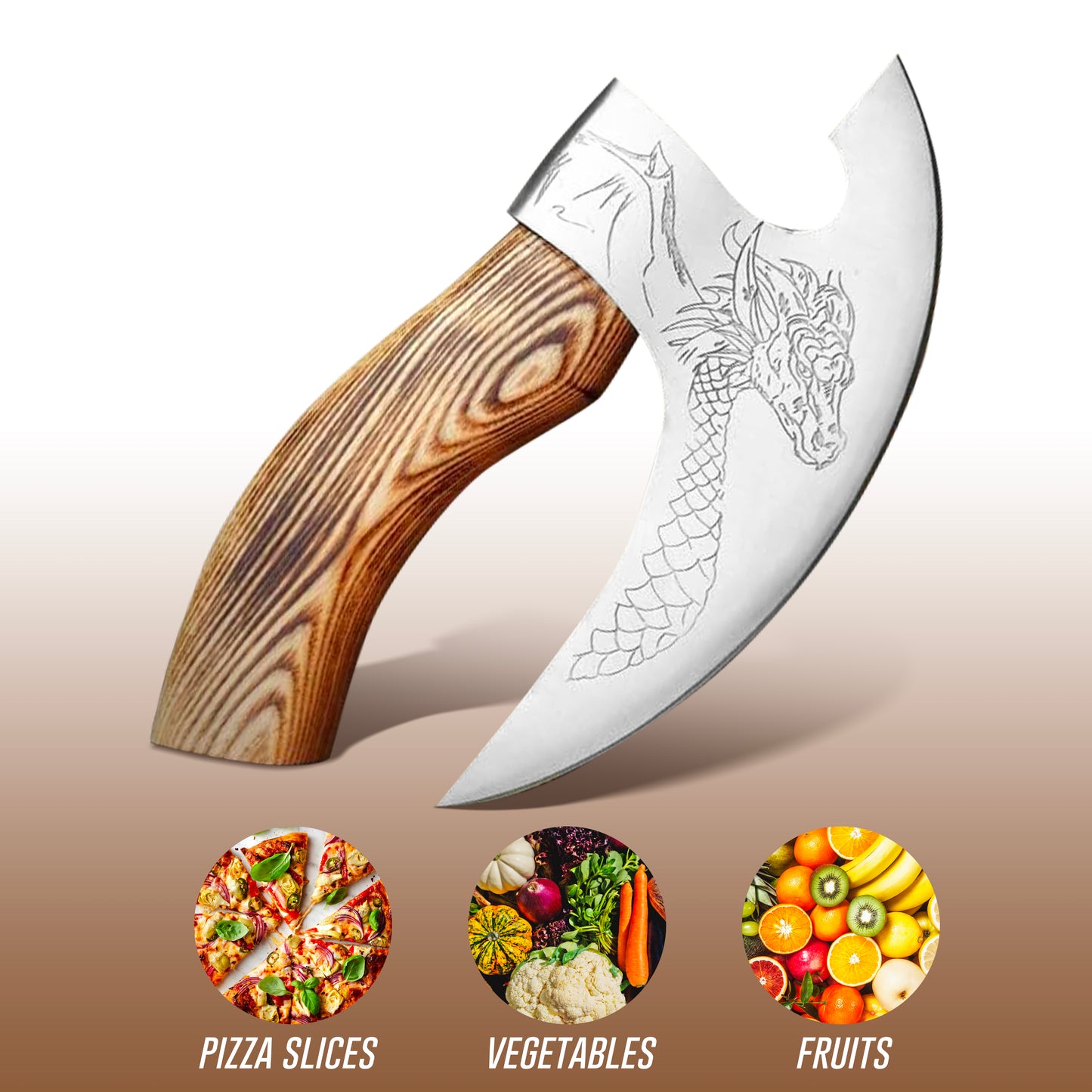 Handmade Viking Dragan Pizza Cutter