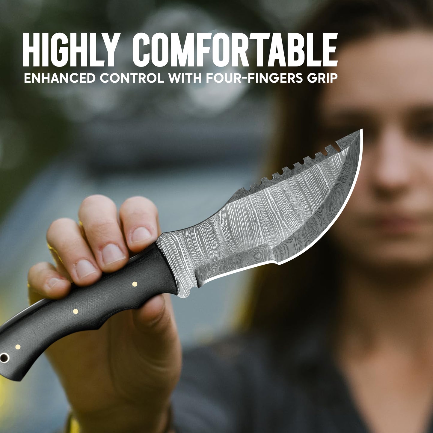 11.00 Inch Tracker Knife-Fixed Blade, Full Tang, Survival, Hunting Knife-Tactical Knife