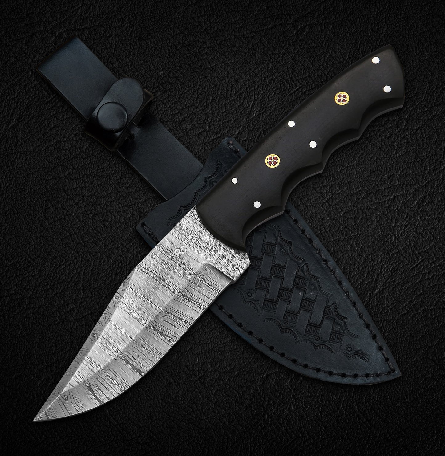 Damascus Fixed Blade Skinning Knife