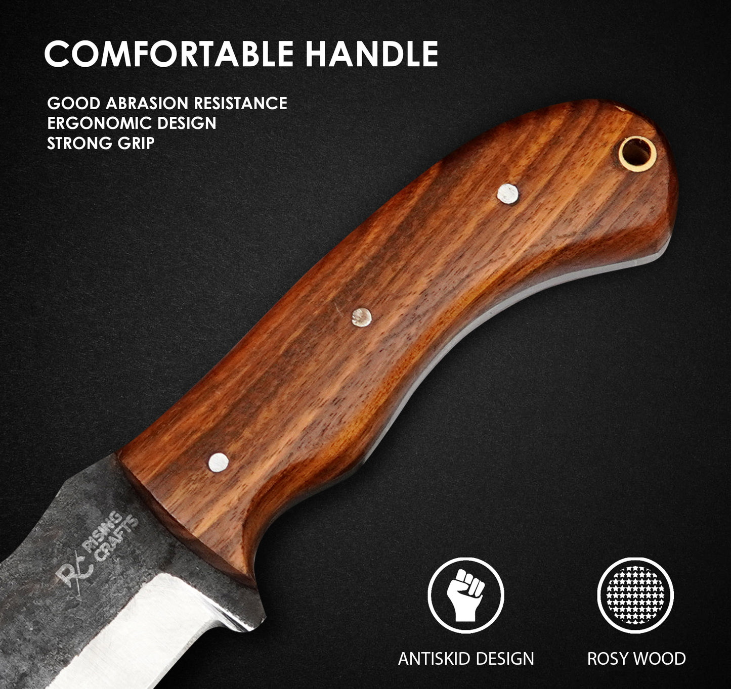8" Survival Outdoor Camping Tracker Knife