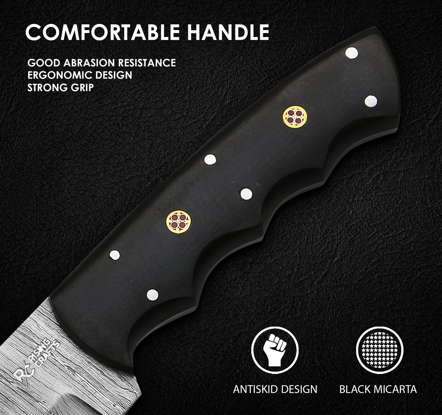 Damascus Fixed Blade Skinning Knife