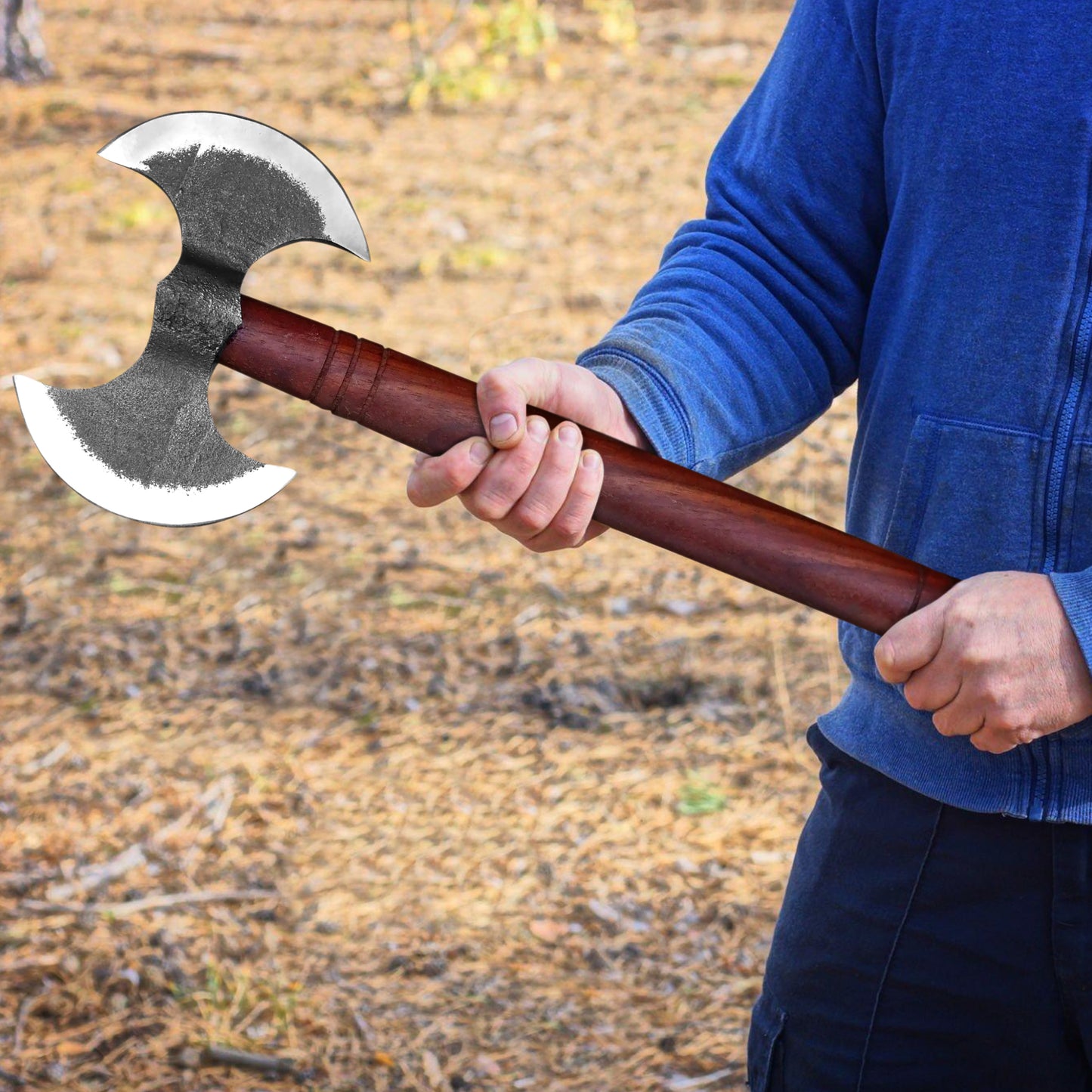 14 inch Custom Handmade Carbon Steel Viking Double Head Axe