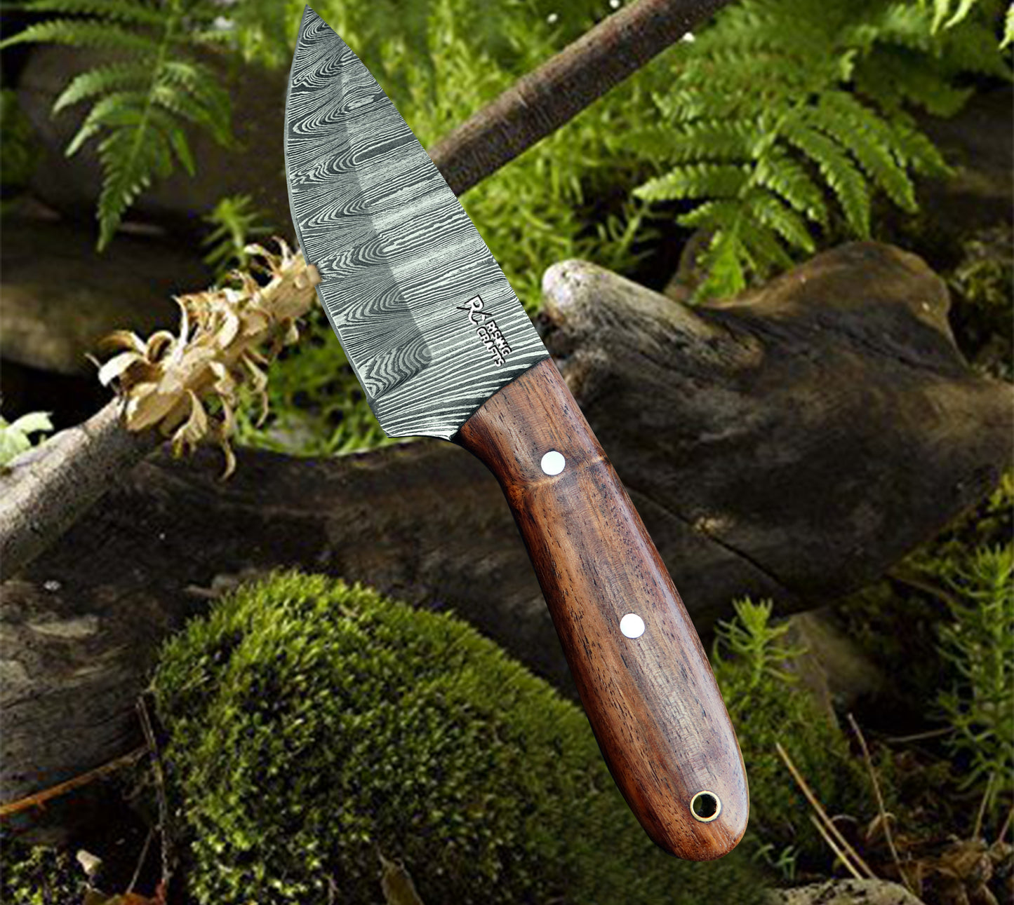 Custom Handmade Damascus Skinner