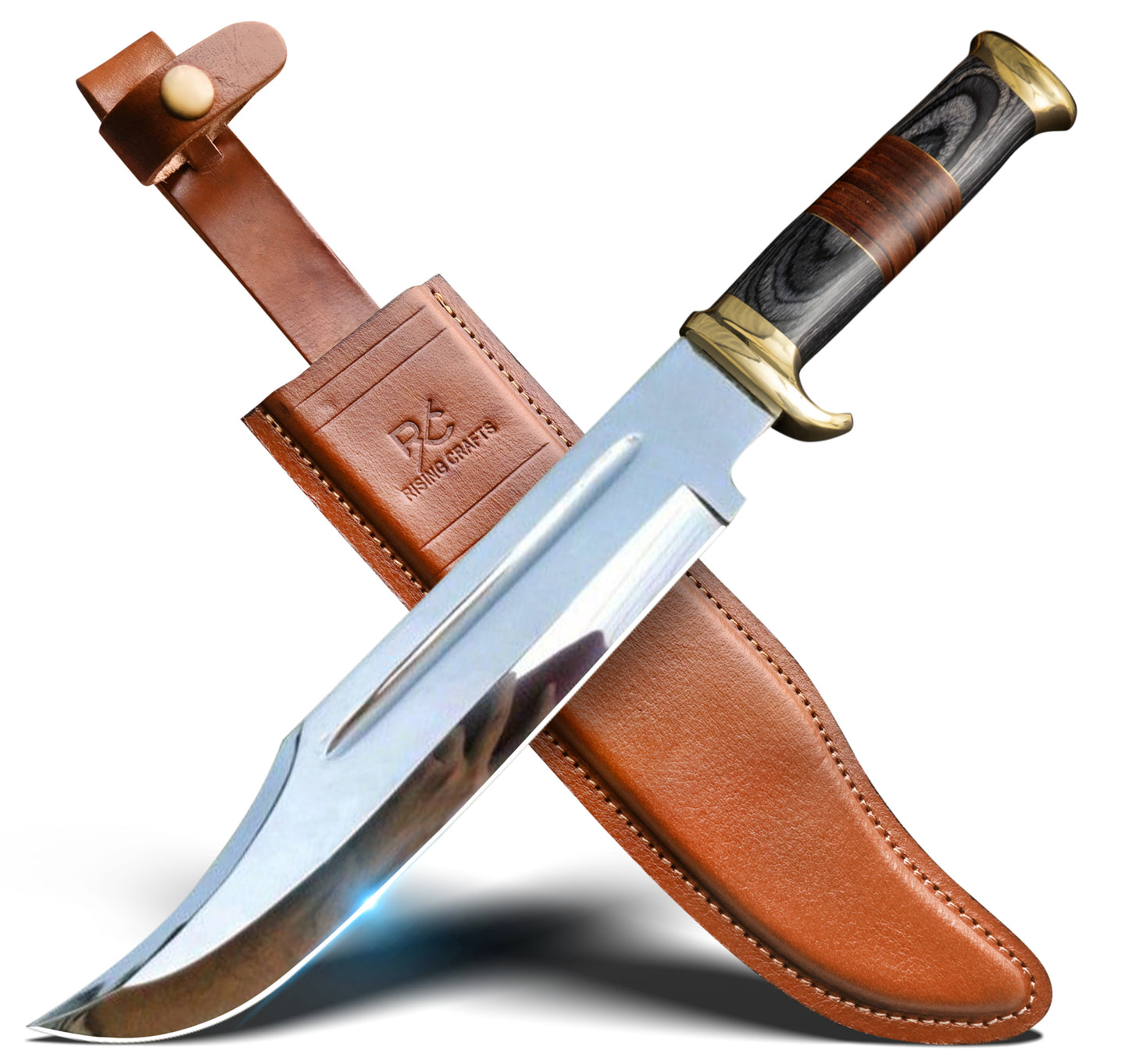 18" Crocodile Dundee Bowie Knife With Paka Handle