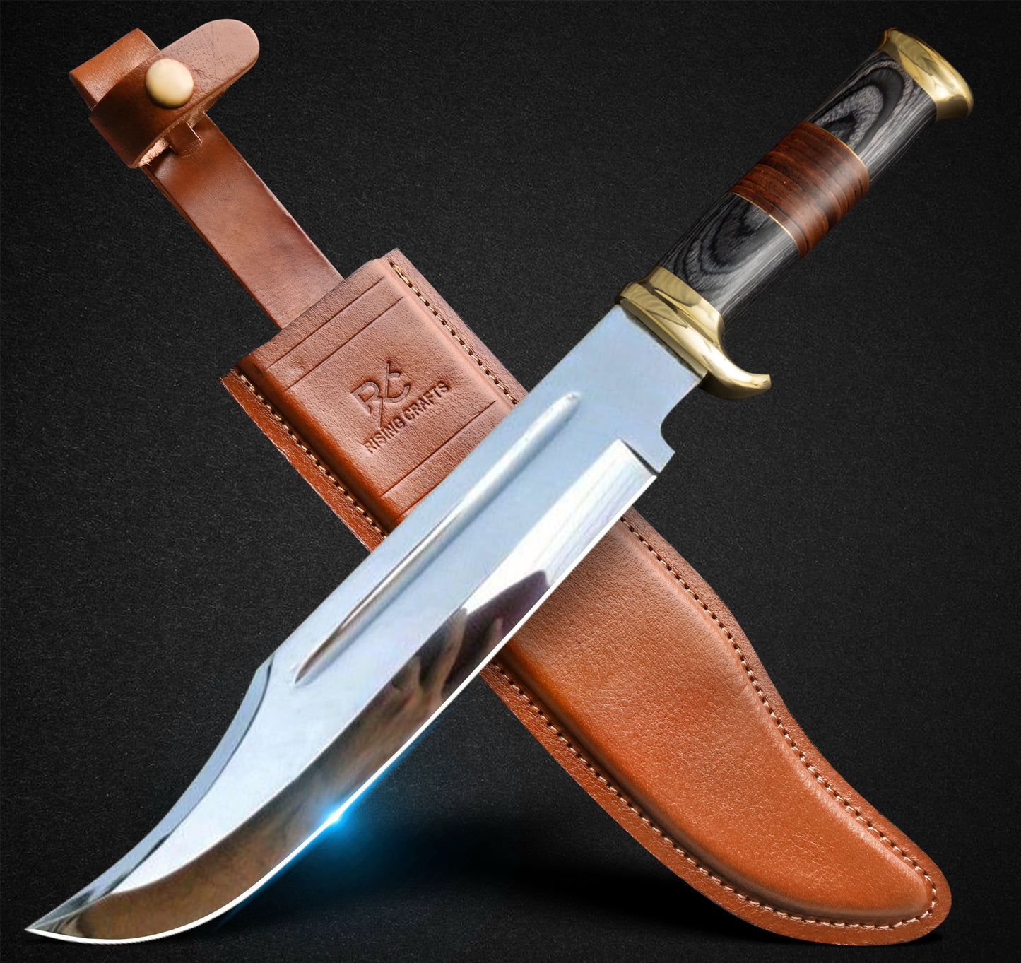 18" Crocodile Dundee Bowie Knife With Paka Handle