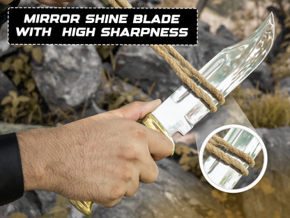 14" Crocodile Dundee Bowie Knife With Paka Handle