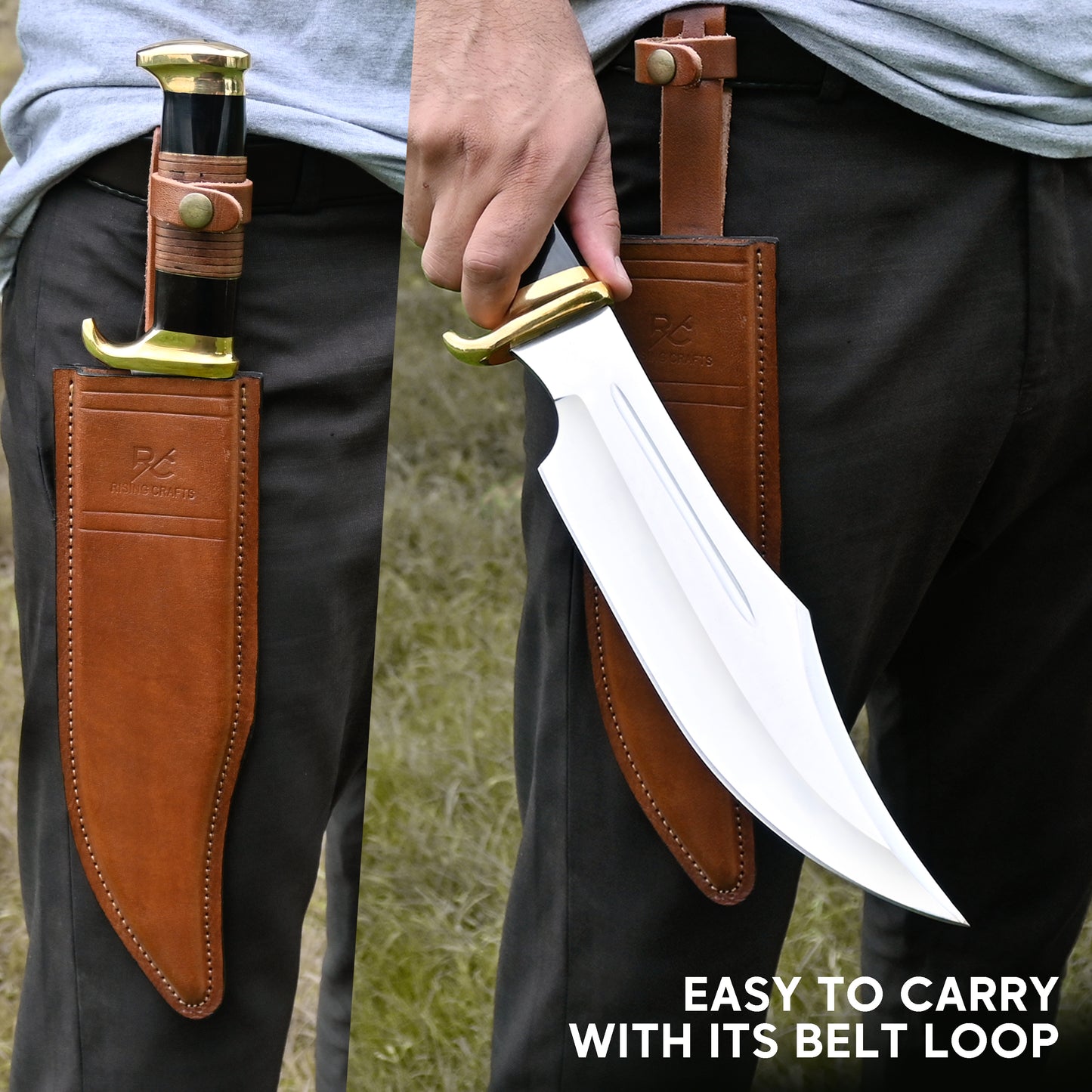17.00" Crocodile Dundee Bowie Knife-Fixed Blade, Survival, Hunting knife (Resin)