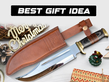 14" Crocodile Dundee Bowie Knife With Paka Handle