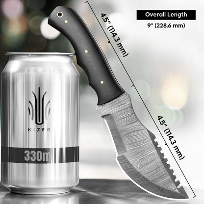 11.00 Inch Tracker Knife-Fixed Blade, Full Tang, Survival, Hunting Knife-Tactical Knife