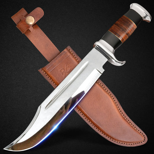 14" Crocodile Dundee Bowie Knife With Iron Gourd