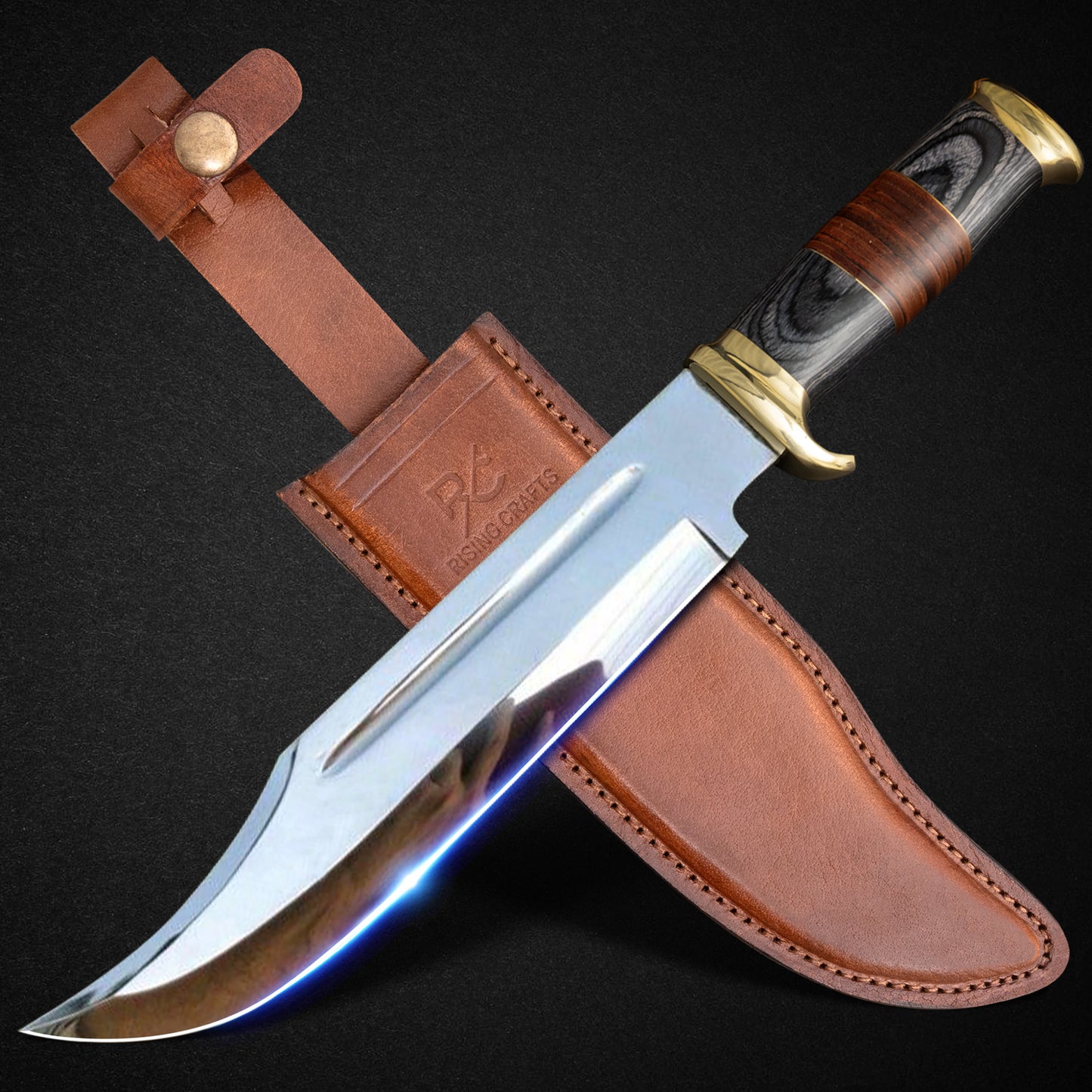 14" Crocodile Dundee Bowie Knife With Paka Handle