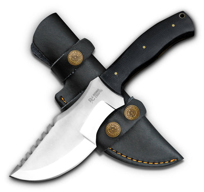 Handmade D2 Steel Hunting Tracker Knife With Horizontal Carry Sheath