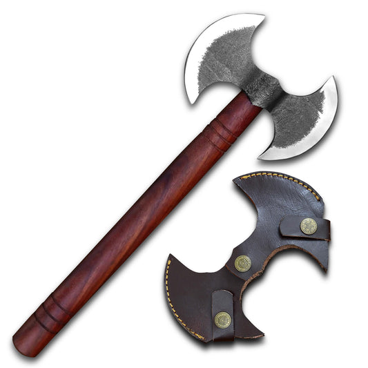 14 inch Custom Handmade Carbon Steel Viking Double Head Axe