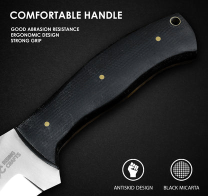 Handmade D2 Steel Hunting Tracker Knife With Horizontal Carry Sheath