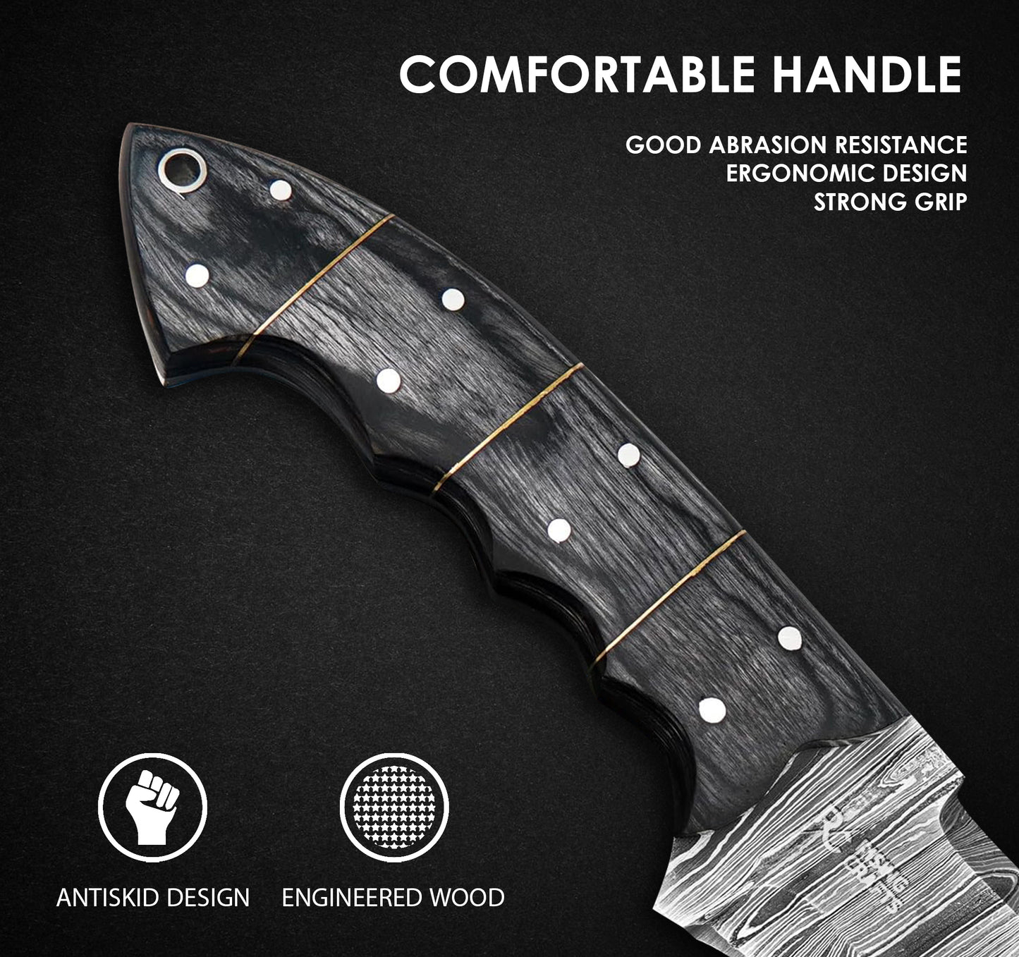 arcker Knife-Hunting Knife With Sheath-Fixed Blade Knife-Full Tang Knife