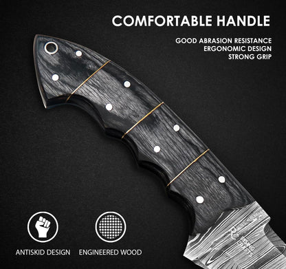 arcker Knife-Hunting Knife With Sheath-Fixed Blade Knife-Full Tang Knife