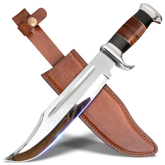 14" Crocodile Dundee Bowie Knife With Iron Gourd