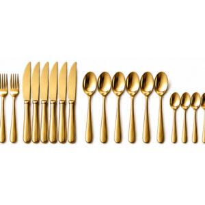 30-Piece Premium Gold Cutlery Set